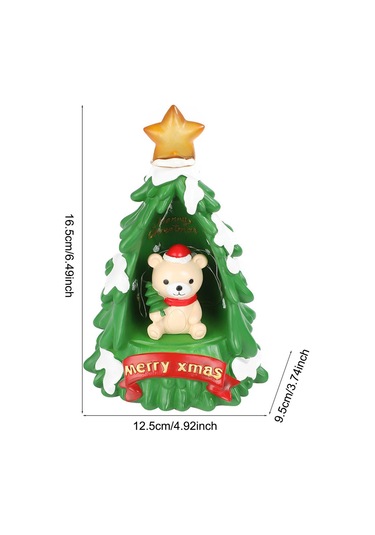 Suntek Işıklı Yılbaşı Süsü Masaüstü Heykeli Oturma Ayı