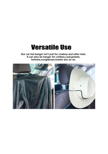 Kamyon Araba Şapka Elbise Askısı İçin Kovboy Şapka Tutucu Çok İşlevli Paslanmaz Çelik Araba Koltuğu Arkası Düzenleyici Şapka Askısı