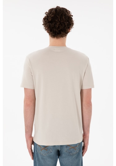 U.S. Polo Assn. Erkek Regular Fit  V Yaka Taş Basic Tişört 50305858-VR049