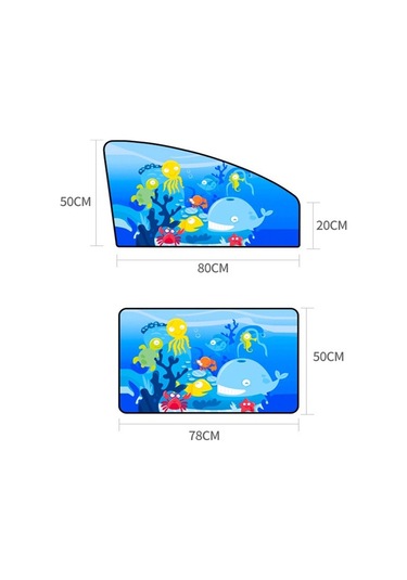 Araba Karikatür Manyetik Güneşlik Güneş Koruyucu Teleskopik Katlanabilir Güneşlik, Boyut: Sürüş Sualtı Dünyası