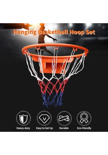 Trendooze Yetişkinler Sporları Seti, Monte Mekan Mekan İçin İçin İç Hizmet Hedefi Edilen Duvara Dış Dayanıklı Çemberi Basketbol Basketbol Ağır Bs