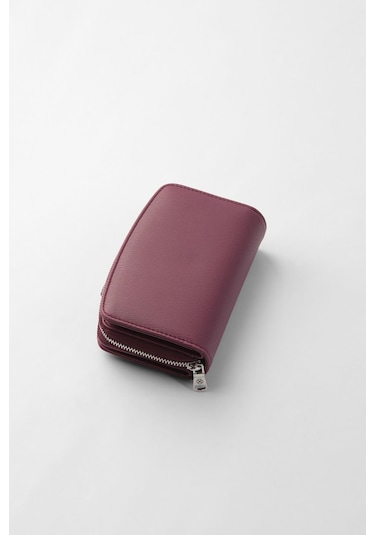 Cengiz Pakel Orta Boy Çıt Çıt Detaylı Kadın Cüzdan/portföy - 65300 - Mürdüm 65300-mürdüm