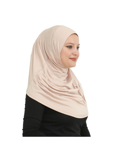 Hazır Giyim Türban Yumuşak Başörtü Şal - Bej BEj