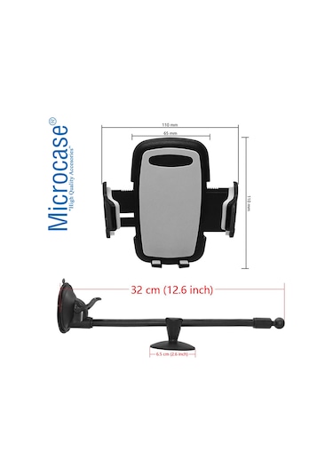 Microcase 360 Derece Döner Araçiçi Vantuzlu Telefon Tutucu AL3053