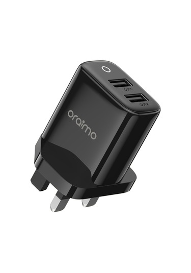 Yunboo Oraimo Ocw-u67d+m53 2usb 1.5m Şarj Aleti Ve Veri Kablosu - Siyah 5v2.4a 12w, 100-240v