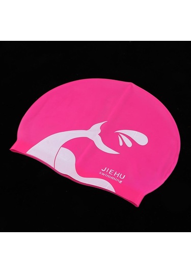 Dolıty Yüzme Şapkaları Suya Dayanıklı Unisex Premium Silikon Pembe