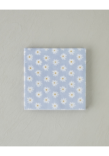 English Home Spring Daisies Kağıt 20'li Kağıt Peçete 33x33 Cm Mavi