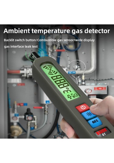 Kosona Endüstriyel Yakıcı Gaz Tespit Cihazı - Sıcaklık Ölçüm, Ses/ışık/titreşim Alarmı, Lcd Ekran, 3.7v Li-pil İle El Tipi Algılayıcı