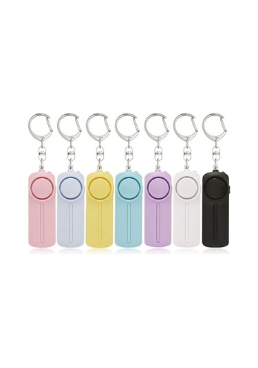 Sones Af-9400 130db Kişisel Alarm Çekme Halkası Kadın Kendini Savunma Anahtarlık Alarmı Mor