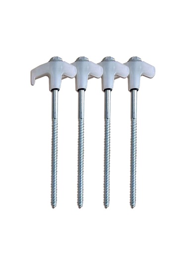 8" Vida İle Toprağa Sabitlenen Çadır Kazıkları - Yeni Metal Dişli Çadır Çivileri, Ağır Hizmet Çadır Kazıkları Kamp Çivileri, Açık Kamp İçin Çadır Kazıkları 4 Adet Turuncu