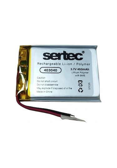 Sertec 403040 3.7v 450 Mah Li-polymer Pil Devreli/1.5a