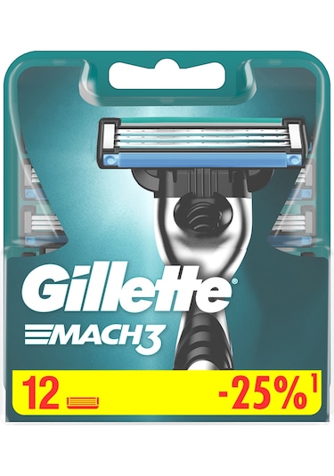 Gillette Mach3 Yedek Tıraş Bıçağı 12'li