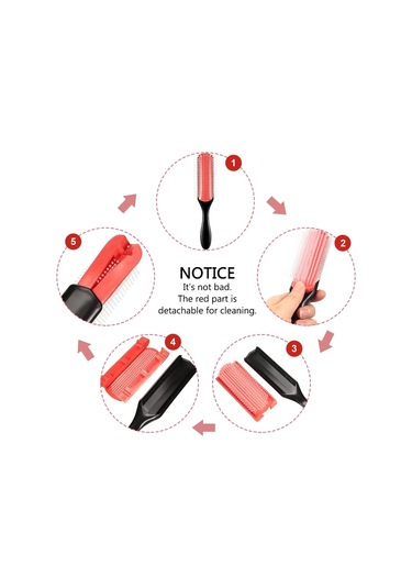 Fırça Saç 9-satır Dolaşık Açıcı Saç Fırçası Denman Dolaşık Açıcı Saç Fırçası Baş Masaj Aleti Kadınlar İçin Düz Kıvırcık Islak Saç Combs