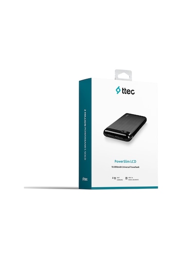 Ttec Powerslim LCD 2BB183S 10.000 Powerbank