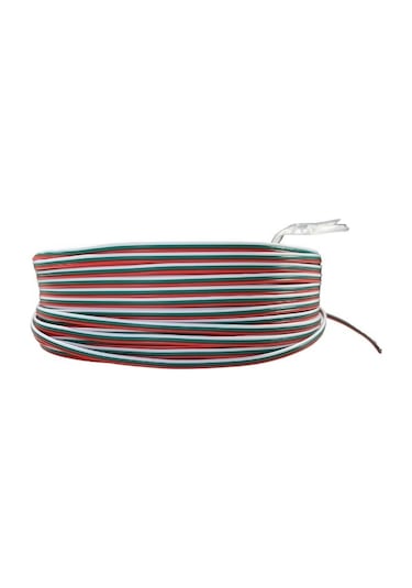 JFT Kablo 3 Lü Şerit Led Kablosu 3X0.22 Kalaylı %100 Bakır 100m