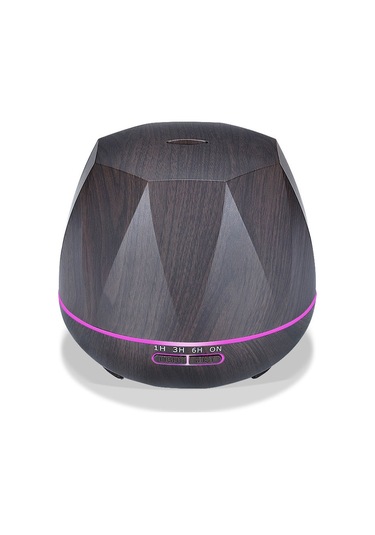 Cbtx Elmas Ahşap Tahıl Uzaktan Kumanda Ultrasonik Nemlendirici Aromaterapi Makinesi Led Işıklı Otomatik Alkol Püskürtücü, Kapasite: 400 Ml, Ab Tak Koyu Ahşap Rengi