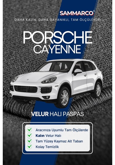 Porsche Cayenne 2014 Halı Paspas Velur Paspas Kumaş Paspas Oto Paspas