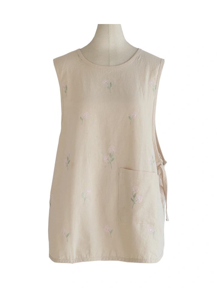 Skycity Kumaş Çiftlik Aile Fantezi Desenli Evde Mutfak Çalışmaları İçin Kısa Tip Tulum Apron Kahverengi, M Beden 150-180 Cm Diğer