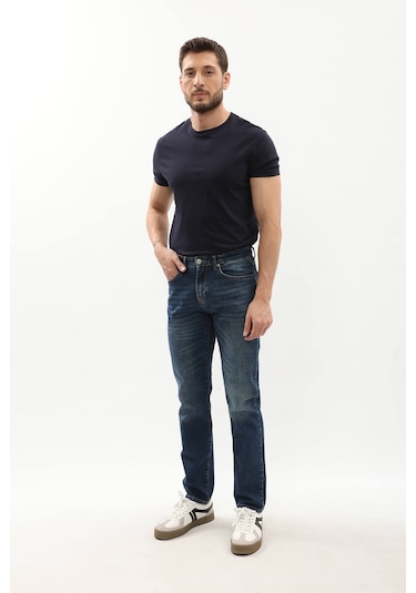 Erkek Normal Kalıp Regular Jean Pantolon Mavi