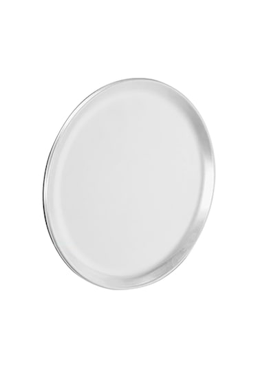 Pizza Tepsisi/tepsisi, Dar Kenar, Alüminyum, 10 İnç Gümüş