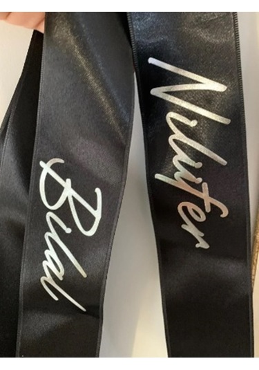 Gelin Damat Isimli Tören Takı Kurdelesi 2 Adet B-39