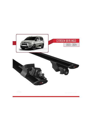 Citroen Berlingo 2024 2025 Hook Model Anahtar Kilitli Ara Atkı Tavan Barı Siyah