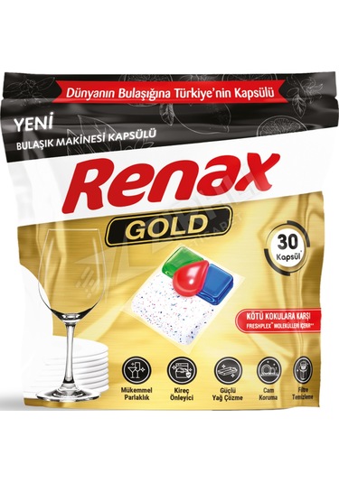 5 Adet Renax Gold Bulaşık Makinesi Kapsülü 30'lu