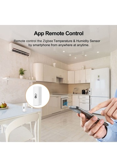 Pazly Zigbee Akıllı Ev Sensörü, Sıcaklık & Nem, Alexa & Google Home, Tuya App, Gerçek Zamanlı İzleme, Kullanışlı Ve Kolay Kurulum
