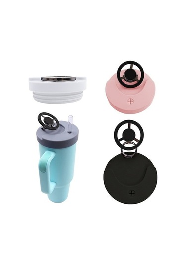 Fastbuy Prestigegoods Stanley 40oz Kupa Manyetik Telefon Tutucu, Pembe Silikon Kapak Koyu Pembe