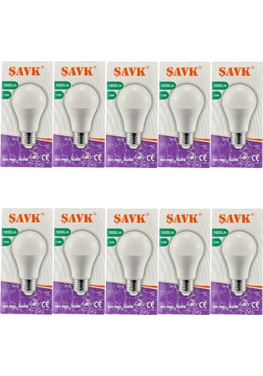 Şavk 12w 4000k Günışığı E27 Duylu Led Ampul 10 Adet