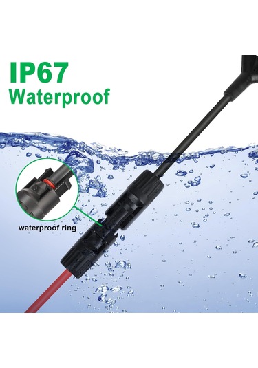 Dianziye Güneş Paneli Mc4 Y Tipi Dalga Bağlayıcı Seti - 30a, Ip67 Su Geçirmez, 14-10 Awg Kablolar İçin, 1 Adet Erkek & 3 Adet Dişi Ve Tam Zıt Çift