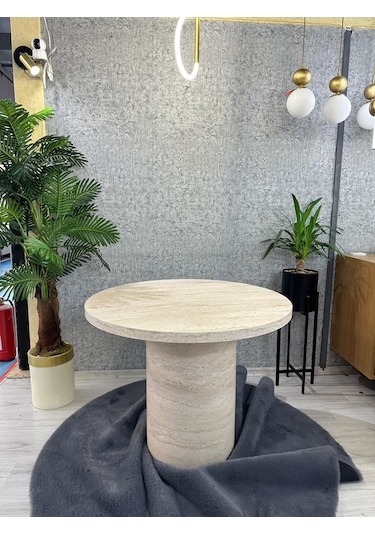 Traverten Görünümlü Mdf Masa