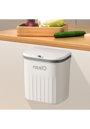 Suntek Magideal Duvara Monte Çöp Kutusu Mutfak Kamp Banyo Yurt Beyaz-12l Beyaz