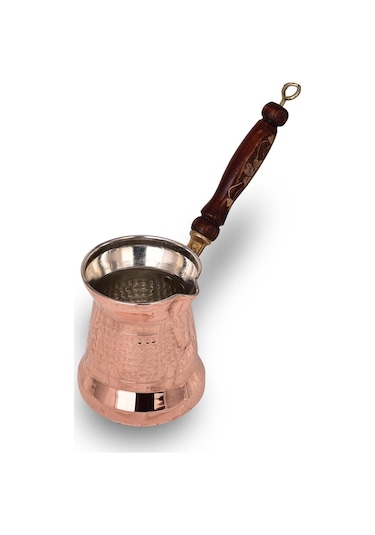 Cobper Premium Collection Roman Bakır Cezve 450ml Ahşap Kulp