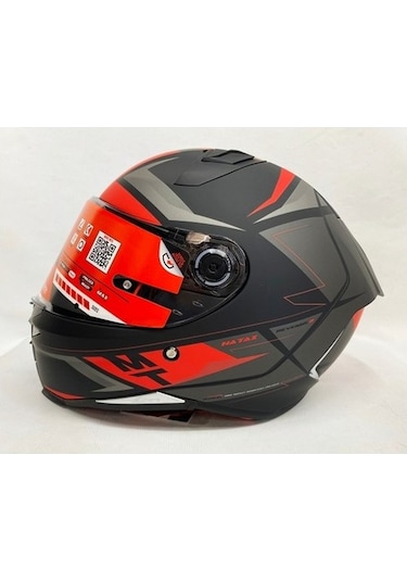 Mt Kask Revenge 2 Hatax B5 Mat Şeffaf Vizörlü V14b Kırmızı