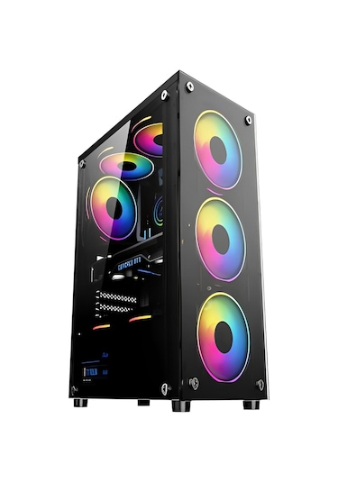 Revenge Clear 3 Fanlı Temperli Cam Panel Gaming Oyuncu Bilgisayar Kasası