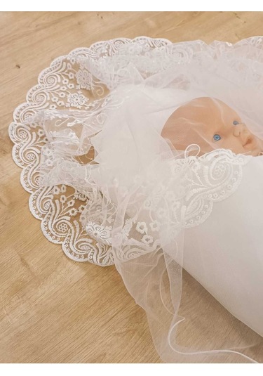 Kumru Kristal Kı Bebek Kundağı Unisex Bebek Dış Kundak Battaniyesi Hastane Çıkışı Kundak Battaniye Ekru