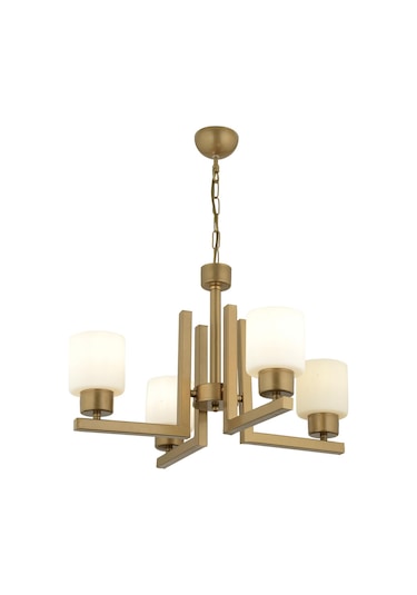 Torqu 4 Lü Eskitme Boyalı Beyaz Camlı Modern Genç Odası Yatak Odası Salon Avize