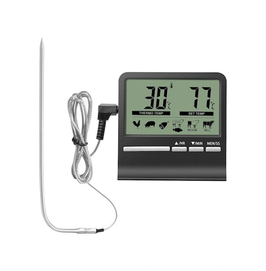 Xiyyadms Siyah Mutfak Yemek Sıcaklık Ölçer - Barbekü, Fırın Ve Pişirme İçin Gıda Termometresi