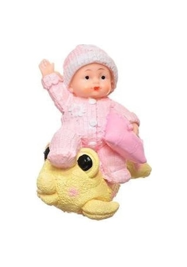 Büro Ev Hediyesi İçin Polyester Sevimli Pembe Bebek Biblo Süs Eşyası