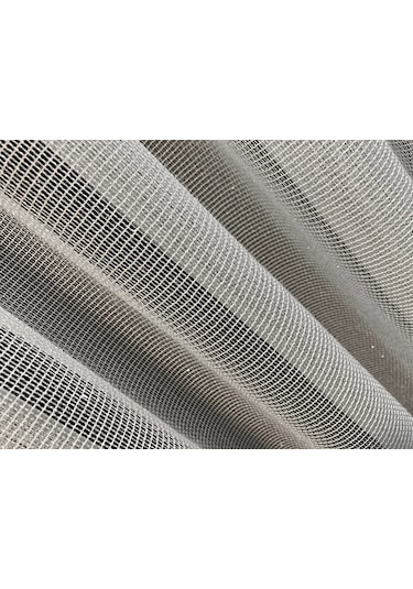 Perdefony Simli Çelik Düz Tül Perde Parlak Gramajlı Tül Ekru