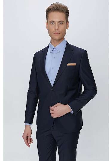 Efor Slim Fit Klasik Mono Yaka Klasik Lacivert Takım Elbise Tk 2021 Lacivert