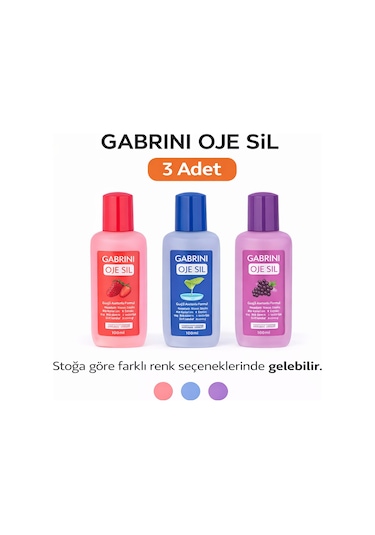 Gabrini Oje Sil Besleyici Aseton 125 Ml Oje Çıkarıcı 3 Adet