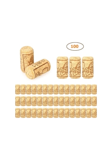 100 Adet Şarap Şişe Ve Yağdanlık Mantarı Çap:23.5 MM Boy:38 MM