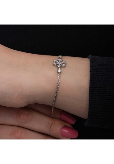 Blackcraft 925 Ayar Gümüş Kar Tanesi Kadın Bileklik Bc-8268bc