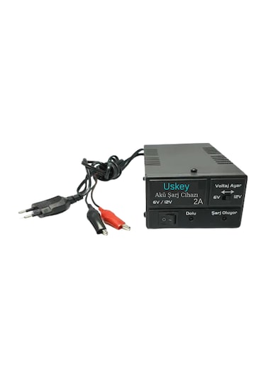 Uskey 6V-12V Ayarlı 2 Amper Akü Şarj Cihazı