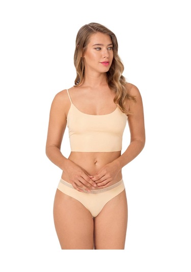 File Lastikli Lazer Kesim Bikini Külot 3'lü Paket - 2 Renkli Çok Renkli