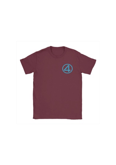 Mınıso Fantastik Dört Çizgi Roman Erkek Kısa Kollu Pamuklu T-shirtkahverengi Kahverengi