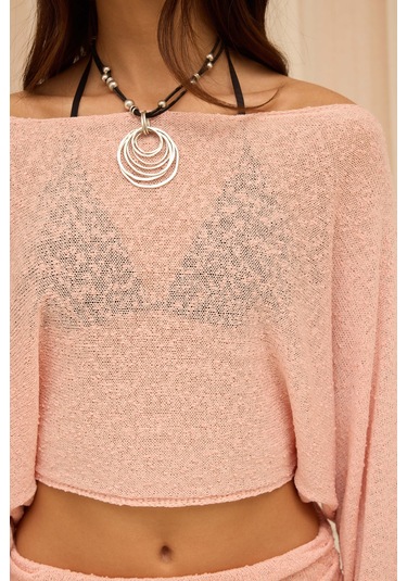 Mai Collection Naval Somon Crop Etek Triko Takım