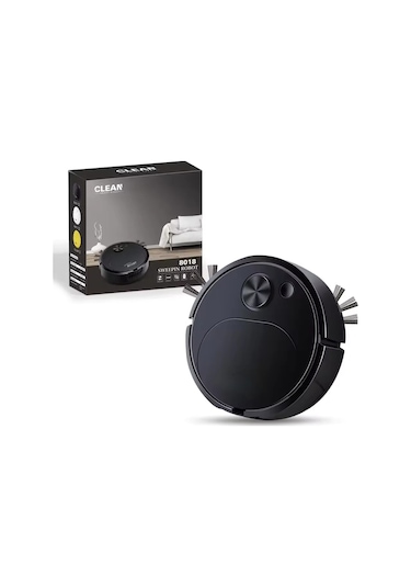 Yeni Usb Süpürme Robotlu Süpürge 3 In 1 Akıllı Kablosuz 1500pa Anlamak Ev Ofis Black Siyah